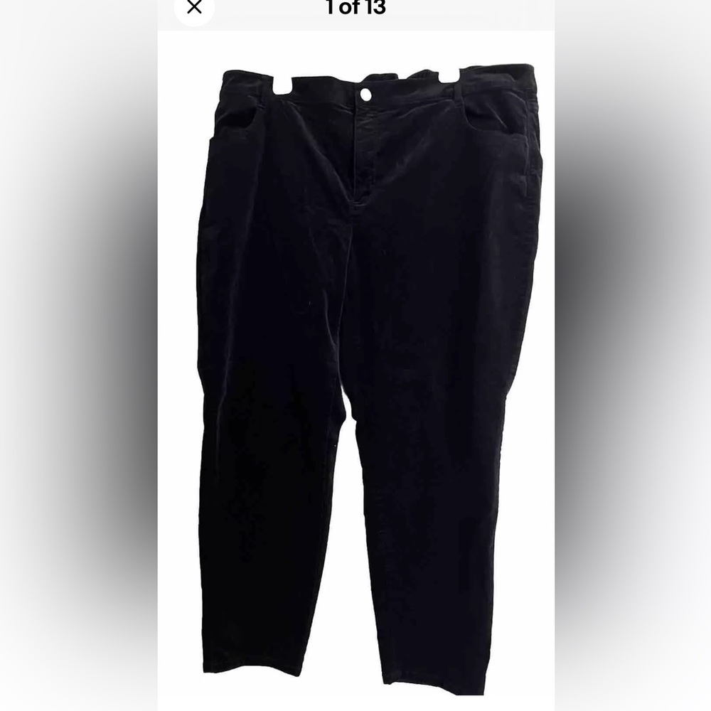 J. Jill Corduroy Elastic Waist Straight Leg Pants Dark Blue Women’s Size 24